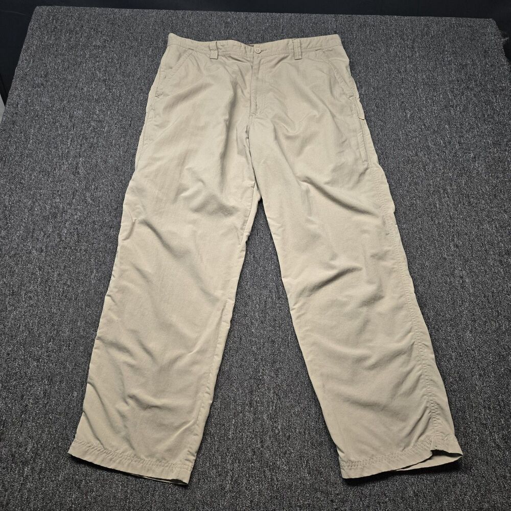 REI Hiking Pants Men's 38 Khaki Nylon UPF Lightweight Outdoor Casual Gorpcore